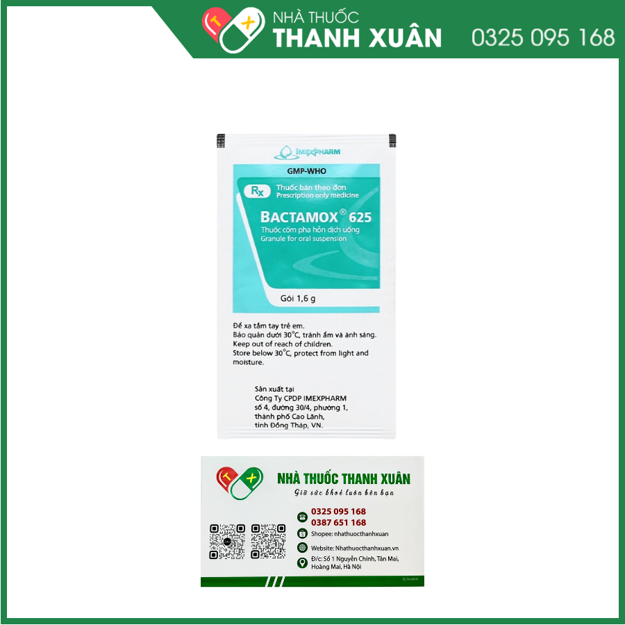 Bactamox 625 điều trị nhiễm khuẩn do vi khuẩn gây ra